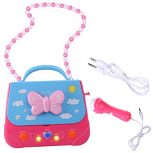 Load image into Gallery viewer, Children Portable Musical Bag Karaoke Machine with Microphone Karaoke Player
