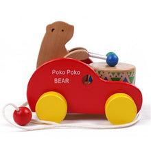 Load image into Gallery viewer, Toy Puzzle Musical Instruments Wooden Bear Drumming Car Toy

